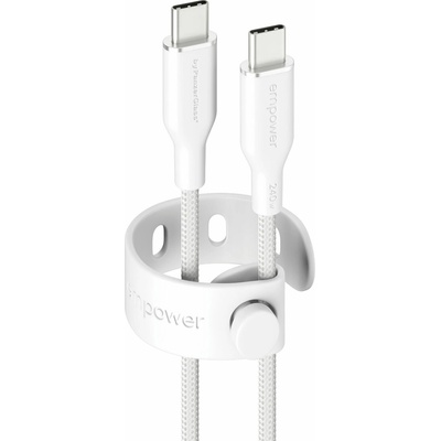 PanzerGlass EM86681 empower 240W opletený nabíjací USB-C na USB-C 2m bílý