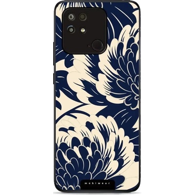 Mobiwear Glossy - Xiaomi POCO C40 - GA40G Modré a béžové květy