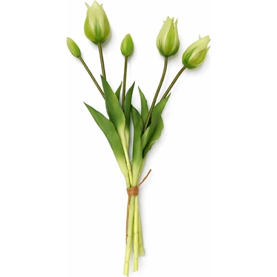 Umělá kytice tulipánů světle zelená