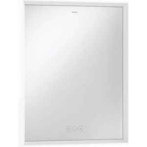 Hansgrohe Xarita E - Огледало със LED осветление и отопление, 60x70 см, сензор за допир, матово бяло 54988700 (54988700)