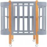 Ingvart Трансформиращо Легло 5в1 Nika 60x95/60x120см Сив + Натур Ingvart (I-1347977)