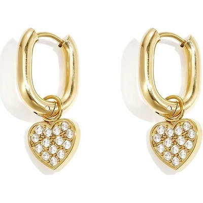 ORNAMENTI Pozlacené náušnice Heart Parfait gold OOR800177