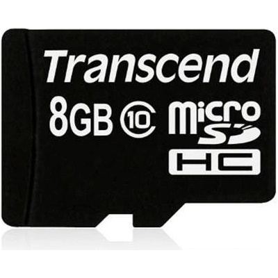 Transcend microSDHC 8GB class 10 + adapter TS8GUSDHC10