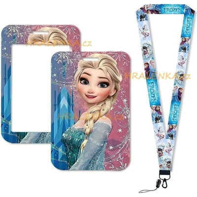 Šňůrka na krk 23660 s cedulkou Frozen, Ledové království, ELSA