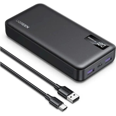 UGREEN Преносима батерия Powerbank PB312 20 000mAh PD 22.5W UGREEN - ЧЕРЕН (6941876226832)