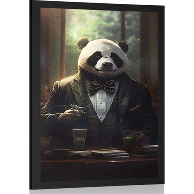 Plakát zvířecí gangster panda - 40x60 white