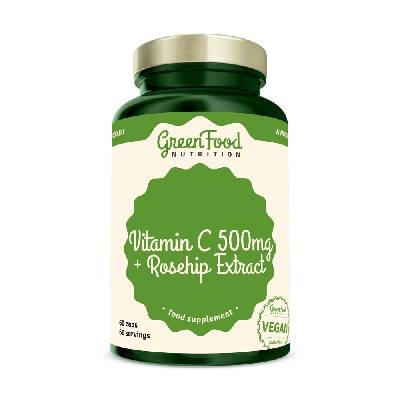 GreenFood Nutrition Vitamín C 500 + Extrakt zo šípok 60 kapsúl