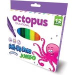 UNIVERZAL Флумастри Octopus Jumbo, 12 цвята (31971-А)