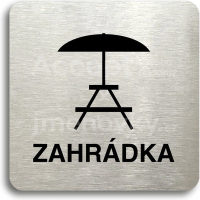ACCEPT Piktogram zahrádka III - stříbrná tabulka - černý tisk bez rámečku