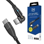 3mk Protection Hyper N-Series кабел за данни Type-C - Type-C, 100 см, ЧЕРЕН (GP-193839)