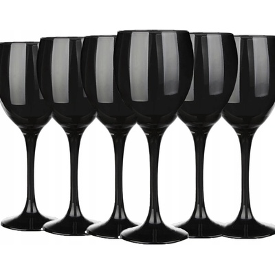 Glasmark Skleničky na víno Black černé 6 x 300 ml