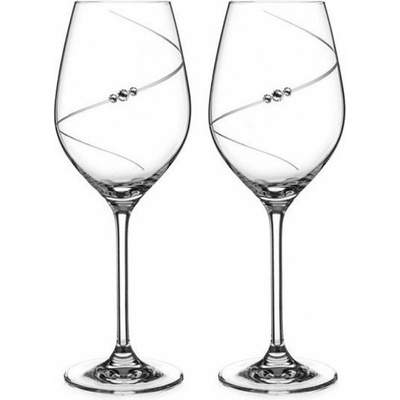 Diamante poháre na biele víno Silhouette City s kamienkami Swarovski 2 x 360 ml