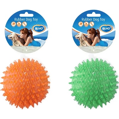 Duvo Plus TPR Hedgehog Ball - TRP плаваща топка таралеж, за кучета 8 см. оранжева / зелена