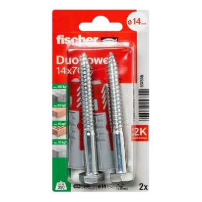 FISHER ДЮБЕЛ fischer 537666 duopower ф14х70мм С ВИНТ 2бр (537666)