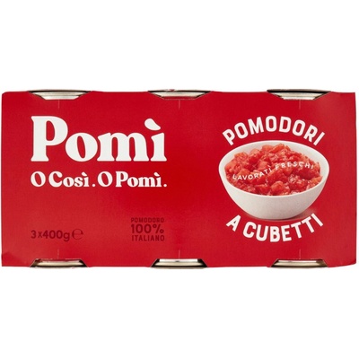 Pomì talianska paradajková drť v kockách 3 x 400 g