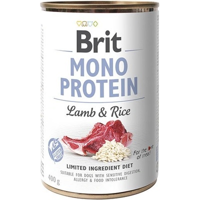 Brit mono protein агнешко месо и кафяв ориз 400г