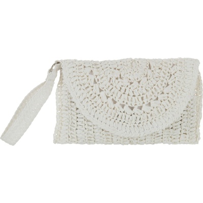 Plážová guľatá taška z morskej trávy s čipkou Beach Bag Lace Ø 40*7cm J-Line by Jolipa