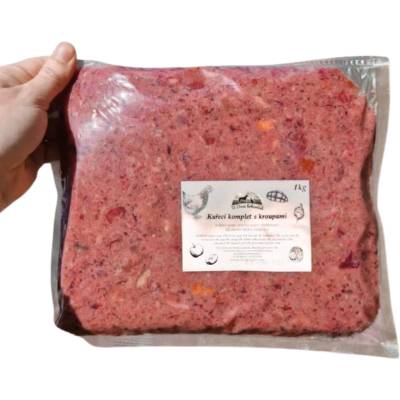 U Dvou krkoviček BARF Kuřecí komplet s kroupami 1 kg