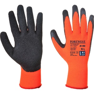 Portwest Thermal Grip Glove A140 / Изолирани ръкавици с латексово покритие - оранжеви XL (A140ORBXL)