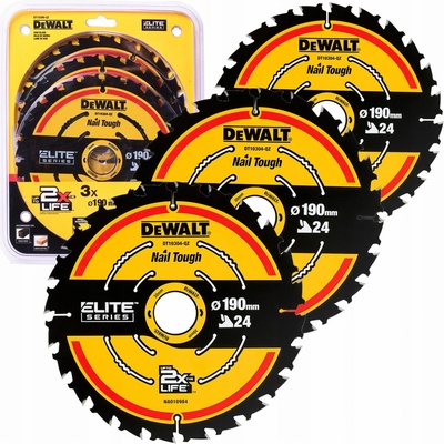 DeWALT DT10399 Sada pilových kotoučů 3ks, 190x30 mm, 24 zubů – Zboží Dáma
