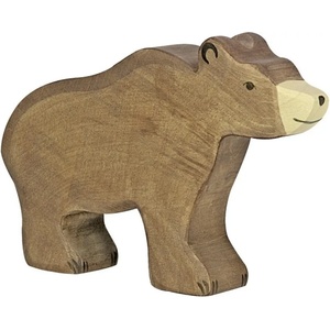 Holztiger Дървена фигурка Holztiger - Мечка, кафява (80183) - ozone