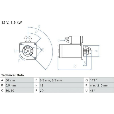 Startér BOSCH 0 986 025 040