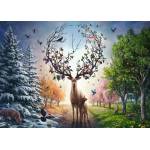 Ravensburger - Puzzle The Magic Deer and the Four Seasons - 1 000 piese
