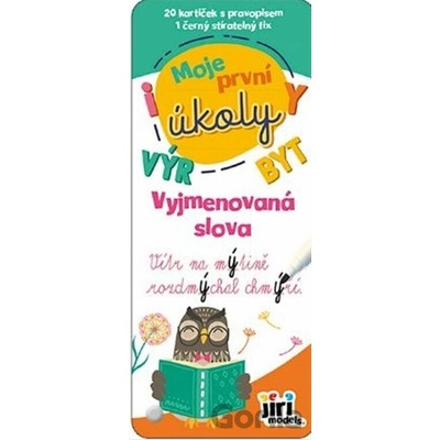 Jiri Models Moje prvé úlohy Vymenované slová