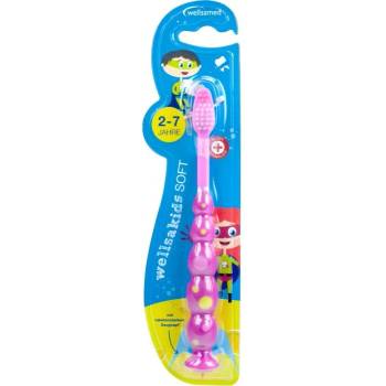 Wellsamed Детска четка за зъби Wellsamed Kids - Soft, Розова, 2-7 г (1683671_pink)