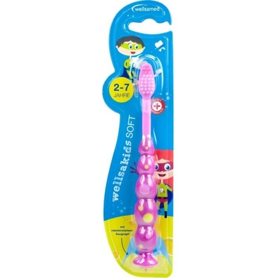 Wellsamed Детска четка за зъби Wellsamed Kids - Soft, Розова, 2-7 г (1683671_pink)