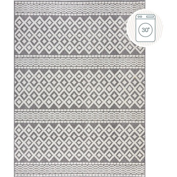 Flair Rugs Сив килим от шенил подходящ за пране 80x160 cm Jhansi - Flair Rugs (503119375229)