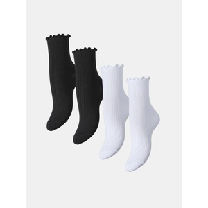 Pieces Дамски чорапи Pieces Womens Afia 4-Pack Cotton Ankle Socks - Black