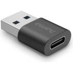 Hama Адаптер HAMA USB-A мъжко - USB-C женско, USB 3.2 Gen 2, 10 Gbit/s, Черен (00200357)
