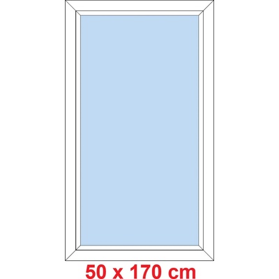Soft Plastové okno 50x170 cm, FIX neotevíravé, Antracit struktura/bílá