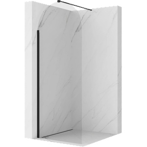 Mexen Kioto-Q Душ стена Walk-in 90 x 200 см, прозрачно 8 мм, черно - 800-090-101-70-00-Q (800-090-101-70-00-Q)