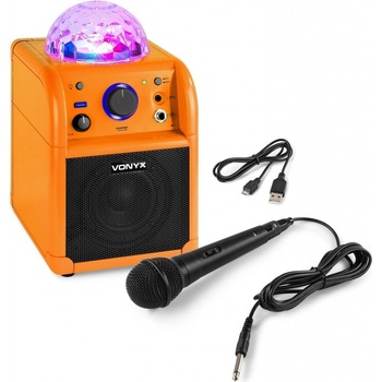 Vonyx SBS50L BT karaoke reproduktor LED Ball oranžový