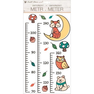 Anděl Samolepky na zeď dětský metr - lesní zvířátka, do 160 cm 10298
