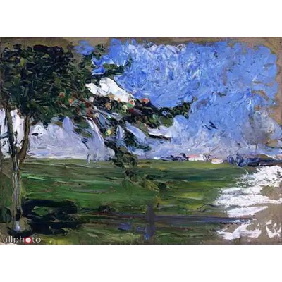 Obrazy - Kandinsky, Wassily: Krajina s jabloní - reprodukce obrazu