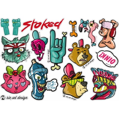 Samolepy RIE:SEL DESIGN Stickerbogen rie:sel toons