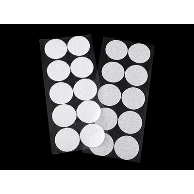Suchý zip samolepicí kolečka Ø35 mm Varianta: 1 bílá, Balení: 1 karta 41021/75667/184338