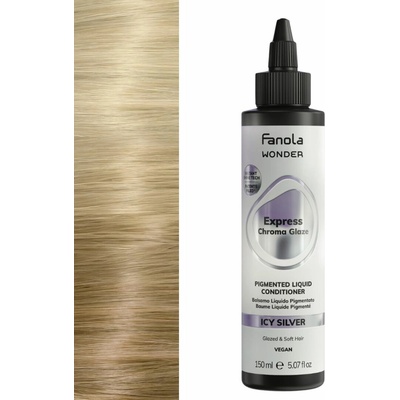 Fanola Wonder Express Chroma Glaze Icy Silver - pigmentový tekutý kondicionér, 150 ml