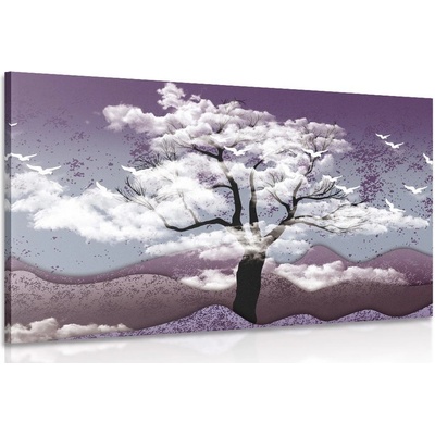 Obraz strom zalitý oblaky - 120x80