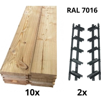 Samkit SET antracit Rozměr:: 1200*2500 mm, Velikost balení: 25 ks