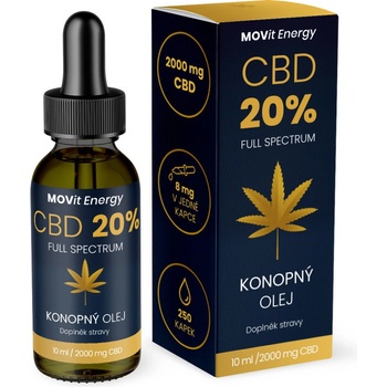 MOVit Energy CBD 20% Full Spectrum konopný olej 10 ml