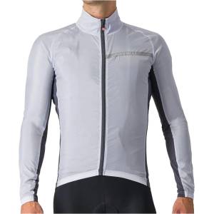 Castelli Мъжко ветрозащитно яке за колоездене Castelli Squadra Stretch Jacket Cycling jacket - Silver Grey / Dark Grey - размер M (051-0695-0611)