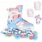 NILS Extreme Na0189 led set inline skates protectors moonbeam white size s(31-34) nils extreme