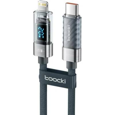 Toocki TQ-X36 nabíjecí a datový USB-C na Lightning 1m šedý
