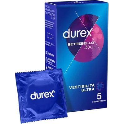Durex 5 бр. Durex 3XL 64мм екстра големи презервативи