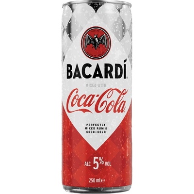 Bacardi & Coca Cola RTD 5% 250 ml (plech)