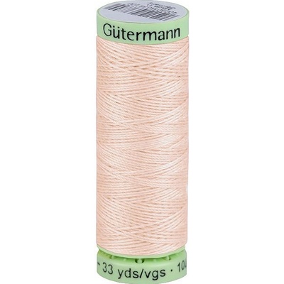 Polyesterové nitě Gütermann Jeans návin 30 m, střední, 802 krémová nejsvět.